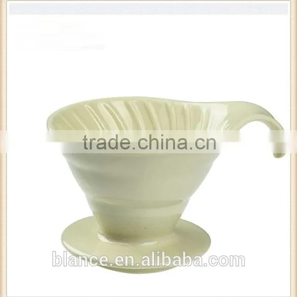 2-4 Cups Use Porcelain Coffee Dripper Spiral Design photo-3
