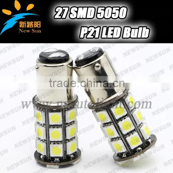 Canbus 1157 LED Brake Light BAY15D Bulbs S25 P21/5W 27 5050 SMD 7.2W 12V White Dual Intensity Tower Tail Stop Signal Bulb Canbus