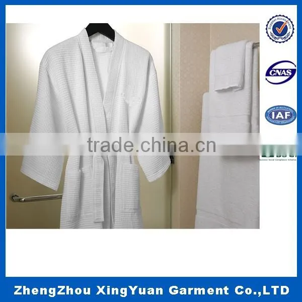 Cheap Wholesale Sex Kimono Cotton Waffle Bath Robe for Women photo-2