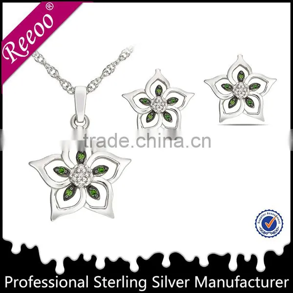 Fashion Silver Pendant,green Agate Necklace photo-2