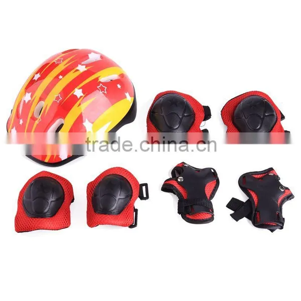 Polyester,Breathable Wesh Cloth + PE Material Skating Cycling Protector Pads Gear for Knee Elbow Wrist and Helmet