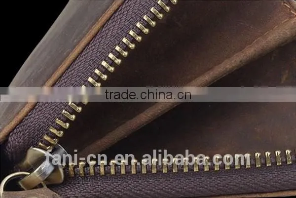 First Layer Cowhide Leather Zipper Wallet With High Quality for Men photo-6