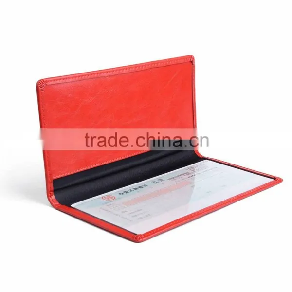 Factory Price Leather Checkbook Holder Leather Checkbook Case photo-2