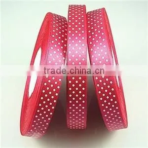 Silk Screen Printing/Heating Transfer Printing New Charm Satin Ribbon Bow With Polka Dots PinkK~ photo-2