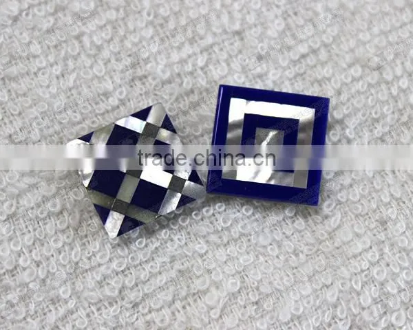 Mosaic stone cuff buttons,blue cuff buttons wholesale
