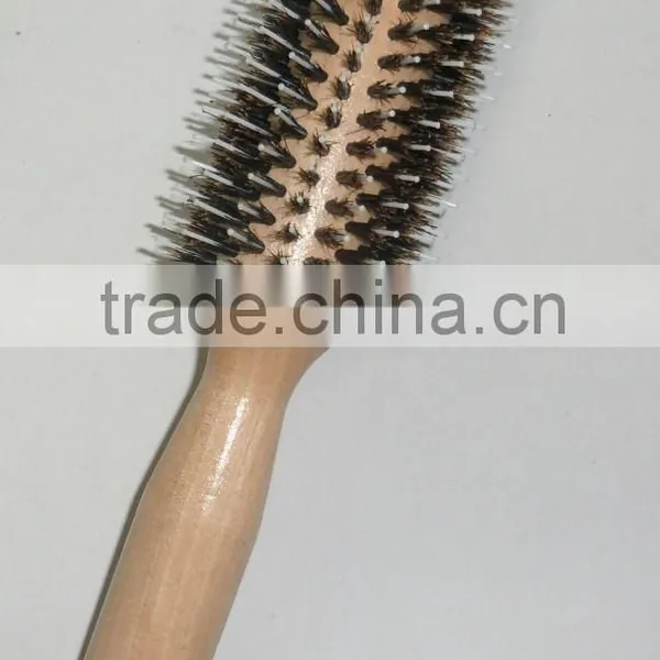 High Quality Nylon and Bristle Wooden Hair Brush