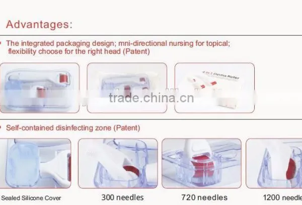 4 in 1 Derma Roller for Skin Care Face/ Eyes / Body Derma Roller With 300 Pins / 720 Pins / 1200 Pins DRS401 photo-5