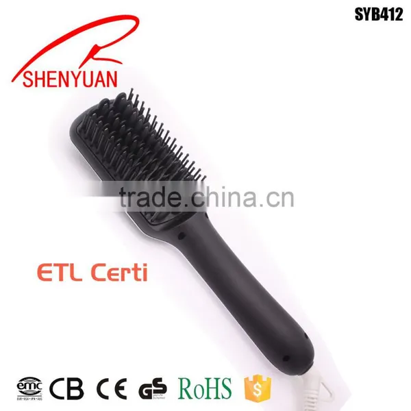 OEM New Flat Iron Square Paddle Shape Electric Hair Straightener Brush photo-4