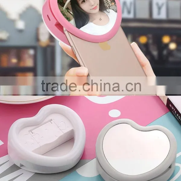 Selfie Ring Light LED Fill Light 3W 3 In 1 Cellphone Fill Light 23 LED Mini Portable Selfie Flashlight With Makeup Mirror photo-6