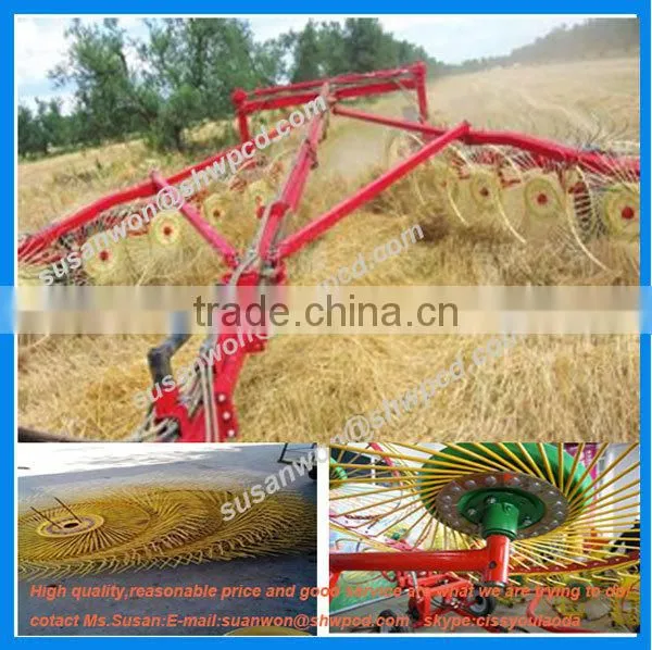 High Performance Finger Rotary Hay Rake/3 Point Hitch Hay Rake Machine on Tractor photo-4