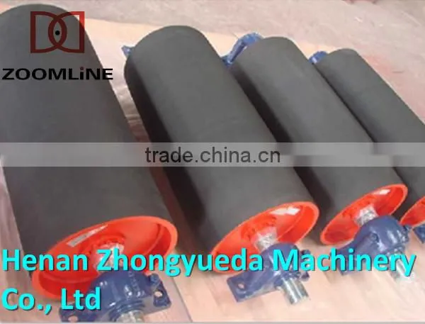 China Conveyor Belt Drive Pulley With Ceramic Rubber Casting photo-4