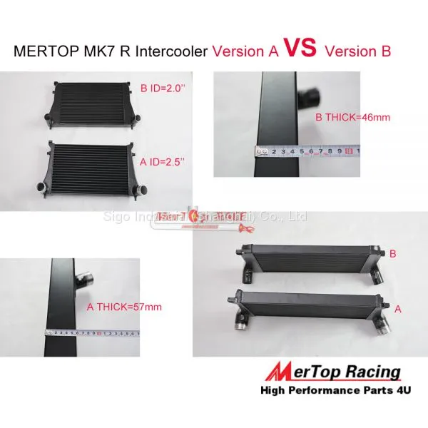 Mertop RaceWagner Intercooler Kits for Aud* A3 S3 TT VW GOLF MK7 R 1.8- 2.0T VERSION A photo-2