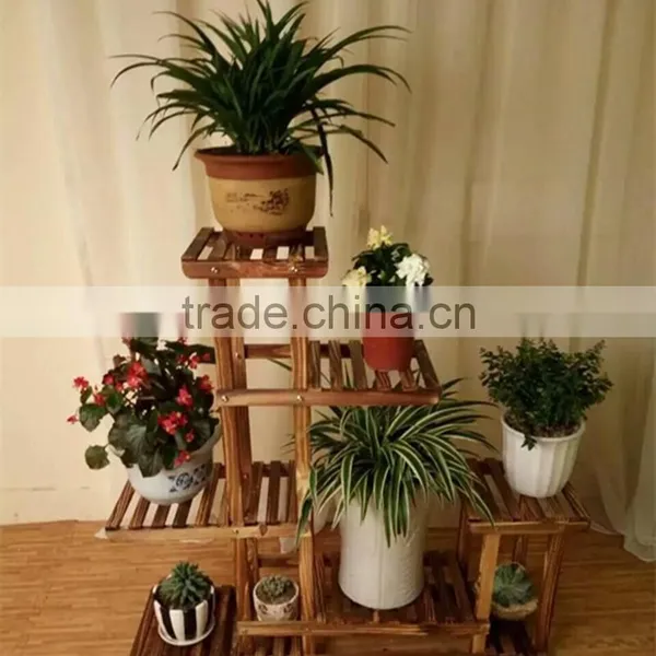 OEM Custom Wooden Commercial Plant Flower Pot Rack for Home and Garden photo-4