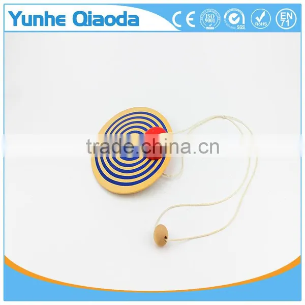 Wooden Kid Toy Handle Pull Wire Spining Top Special Gift Toys