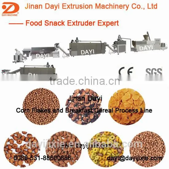 Double-screw Extruder Corn Flakes Breakfast Cereal Machinery From Dayi photo-2
