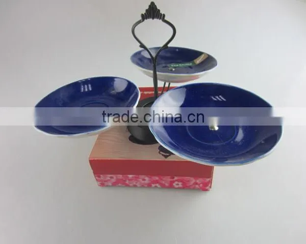 Glazed Ceramic Cake Stand With Color Box in Stock photo-2
