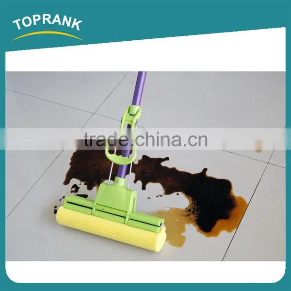 Toprank Newest Design Telescopic Aluminum Mop Handle Easy Dry 360 Smart Sponge Mop Floor Cleaning Sponge Roll PVA Mop photo-3