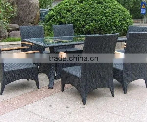 Rattan Outdoor/living Room Furniture PE Rattan Dining Sets for 6 Persons photo-4
