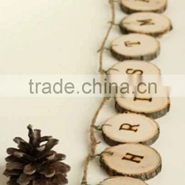 Natural Hanging Tree Birch Bark Ornaments photo-5