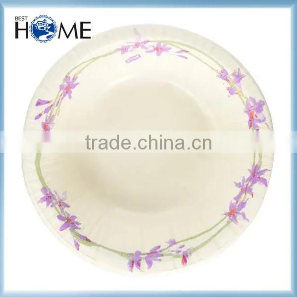 Eco-friendly Wedding Disposable Scallop Paper Plate and White Paper Plate for Party