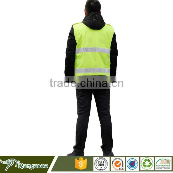 Yellow Safety Vest Fabric Reflective Stripes for Clothing photo-5