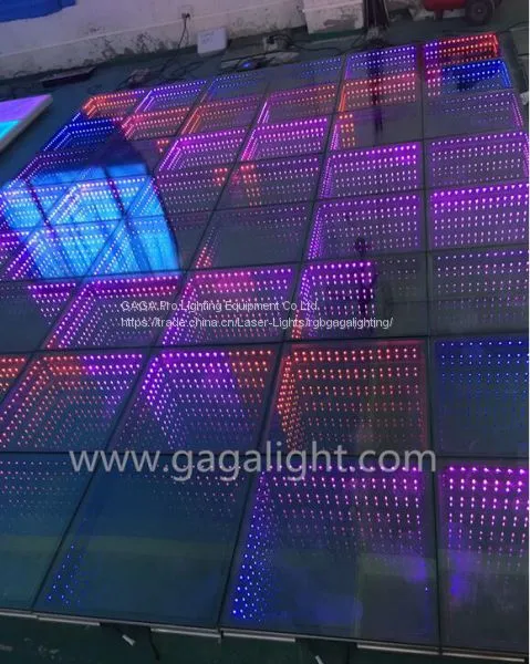 Зеркальная 3D LED танцевальная площадка для эффекта 