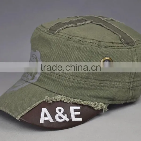 Laundry Detergent Denim Flat Top Hat Sublimation Distressed Cowboy Caps photo-2