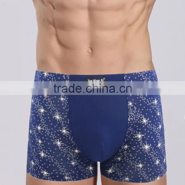 Pretty Printing Men Shorts Bamboo Fiber Material Underwear Sexy Men Boxers photo-3