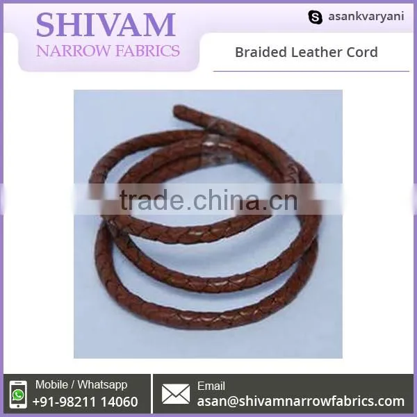High Quality 6mm Round Leather Cord Stitched for Jewelry photo-2