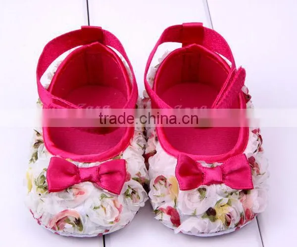 2014 New Baby Product Girls Lace Flower Cotton Infant Baby Shoe Newborn Lace Baby Shoes for Girls photo-2