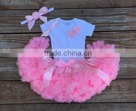 Baby Boutique Clothing Long Sleeve Shirt and Chiffon Pettiskirt Set Pettiskirts Tutu photo-4