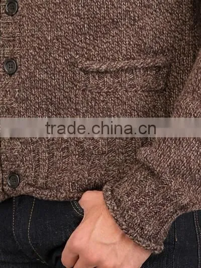 High Quality Hot Sell Man Heavy Knit Cardigan photo-6