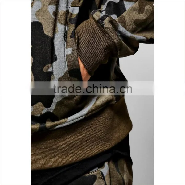 Custom Your Logo and Print Camo Tracksuit Cotton Sport Latest Design Tracksuit photo-4