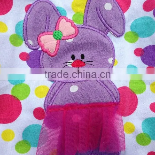 2015 Baby Easter Rompers Baby Girls Rompers With Tutu Dress Long Sleeve With Matching Bow and Necklace Set photo-3