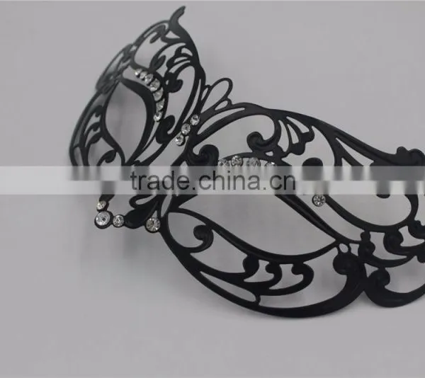 Metal Filigree Venetian Masquerade MardiGras Party Diamante Eye Mask photo-4