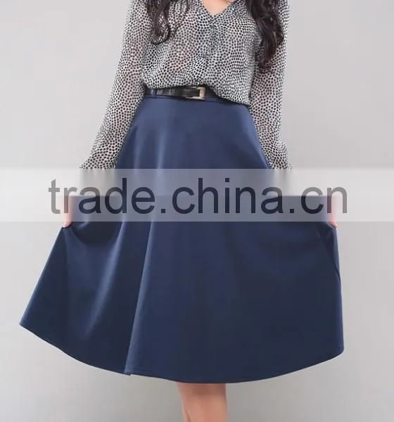 Fashionable Latest Women Skirt Design Elegant Flared Office Skirt photo-4