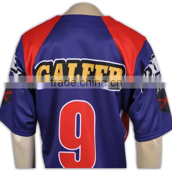 University College Sublimation Printing Custom Baseball Shirt photo-5