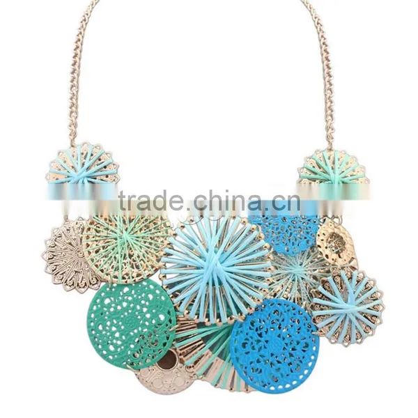 Zinc Alloy Necklace With 2lnch Extender Chain Flower New Design Fashion Jewelry Necklace photo-4