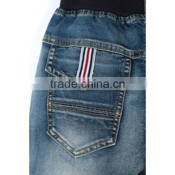 Top Quality Embroidery Patch Pocket Boys Ripped Jeans Regular Fit Kids Jeans for Autumn photo-3