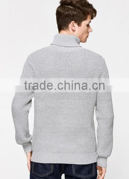 Wholesale Solid Color no Pattern Winter Warm Thick Turtleneck Sweters for Man photo-3