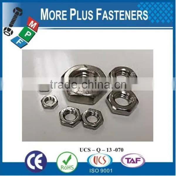 Made in Taiwan Hexagon Jam Nut Metric DIN 936 Class 4 Class 6 Coarse Thread Fine Thread Bare Steel Zinc Plated photo-6