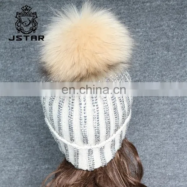 Hot Sale Fashion Winter Custom Pompom Hat Knitted Cap photo-3