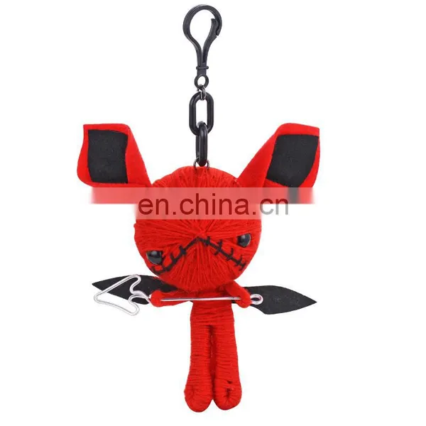 Halloween Evil Voodoo Dolls Key Ring Red Voodoo Key Chains