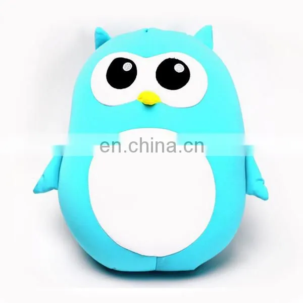 Cartoon Blue Color Soft Plush Stuffed Animal Owl Toy u Shape Neck Pillow Case 2 in 1 Reversible Travel Car Neck Pillow photo-3