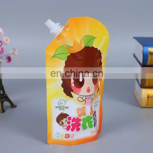 Factory Customized 300ml Stand up Matte Laundry Detergent Spout Pouch With Spout Tap for Baby Clothes Washing photo-2