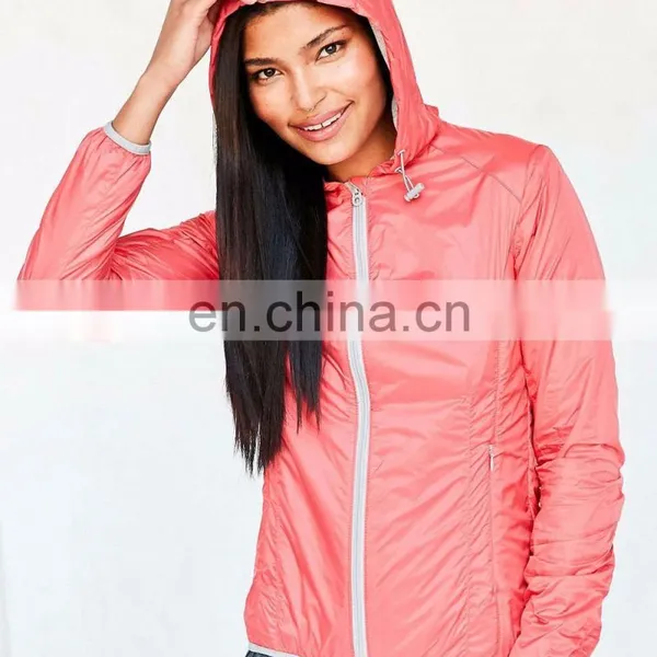 High Quality Unisex Black Waterproof Windbreaker Jacket 100 Polyester