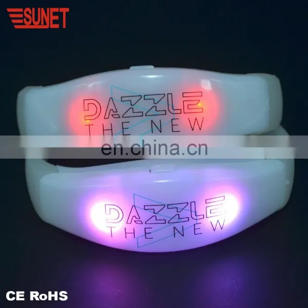 Night Safety Sport Event Light 2017 Bracelet Material Silicone+ABS Remote Controlled Bracelet Flashing 15 Colors photo-4