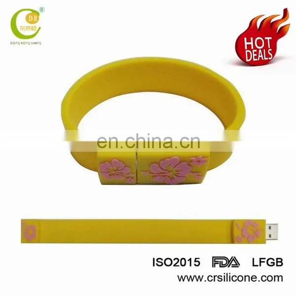 High Quality Wholesale Silicone Bracelet Usb Flash Drive 2/8/32/64gb,Promotional Wristband Pendrive photo-5