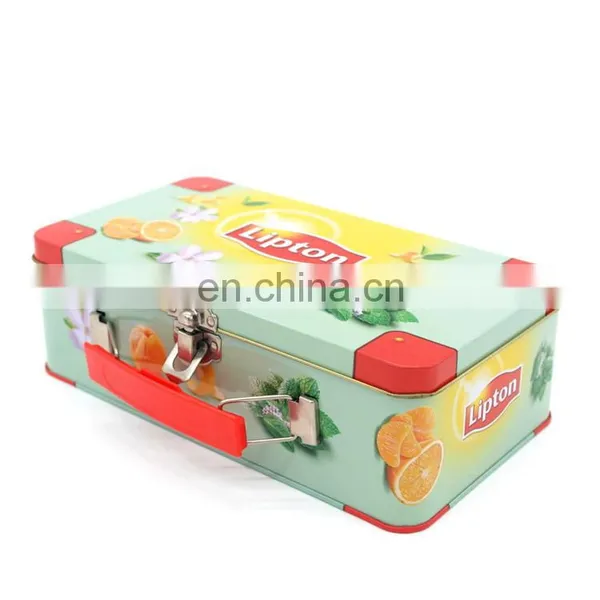 2014 Hot Saled Lunch Tin Box With Handle and Lock for Children Gift, Tin Lunch Box With Lock and Key photo-4