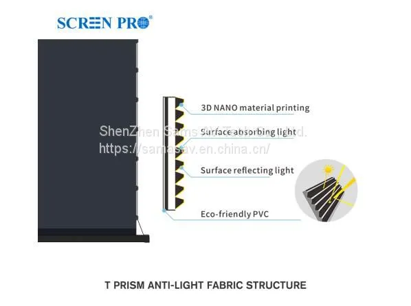T PRISM Anti-light Tensioned Screen - Kinglux photo-5